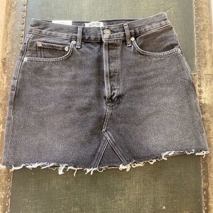 Agolde High Rise Quinn Denim Skirt Jinx New